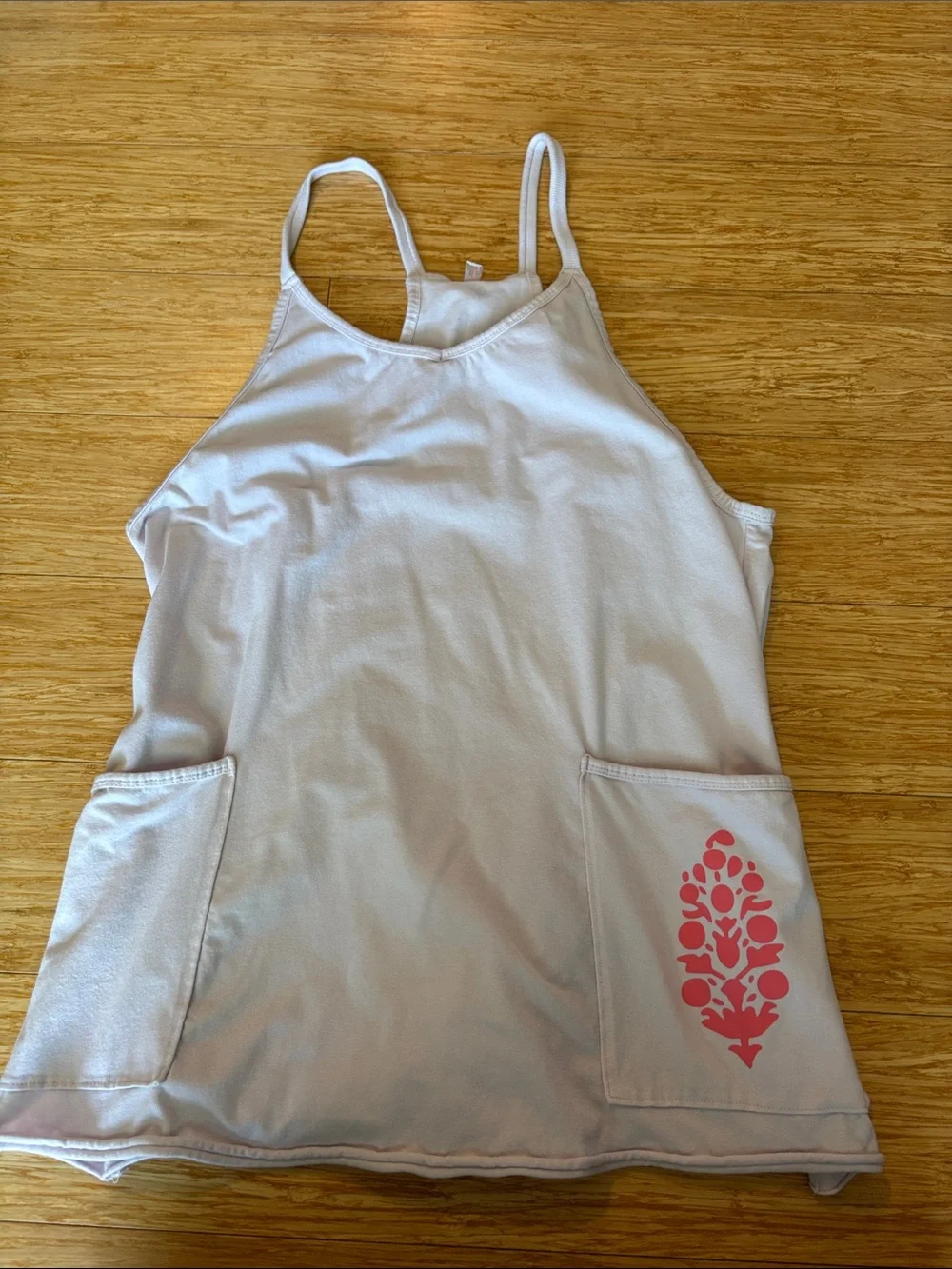 FP Movement Hot Shot Logo Mini Dress White Scarlet Buti Size Small athletic